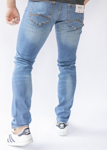 Голубые демисезонные прямые джинсы Джинси Mustang