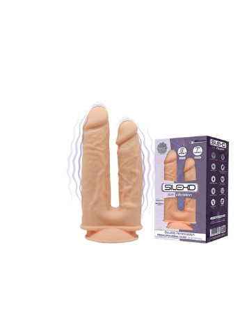 Фаллоимитатор двойной с вибрацией SilexD Double Gusto Flesh Motor (Model 1 size 8" & 7"), двухслойны Adrien Lastic (254885443)