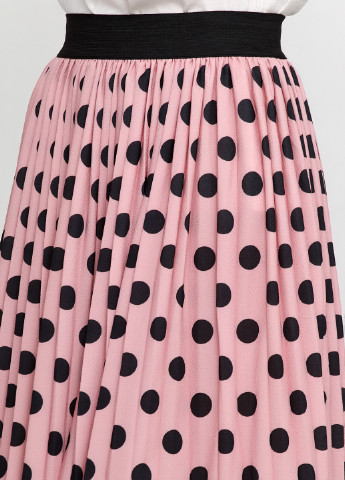 Розовая кэжуал в горошек юбка Timiami клешированная