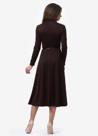 Темно-коричнева кежуал сукня, сукня кльош Lada Lucci однотонна