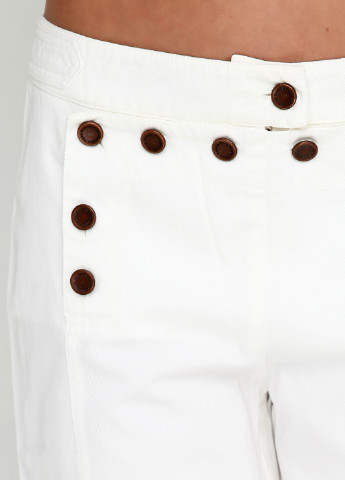 Белые джинсовые демисезонные брюки Patrizia Pepe