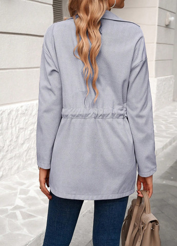 Світло-сіре демісезонне Пальто SHEIN