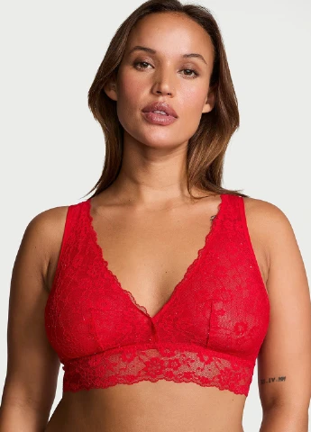 Червоний демісезонний комплект (бюстгальтер, трусики) Victoria's Secret