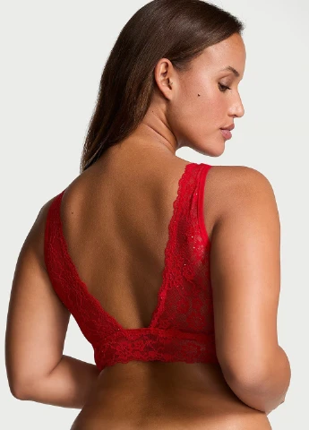 Червоний демісезонний комплект (бюстгальтер, трусики) Victoria's Secret