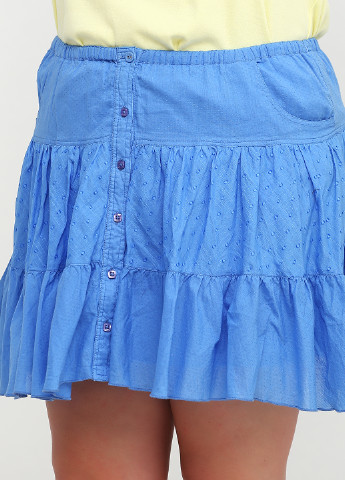 Голубая кэжуал однотонная юбка Mexx мини