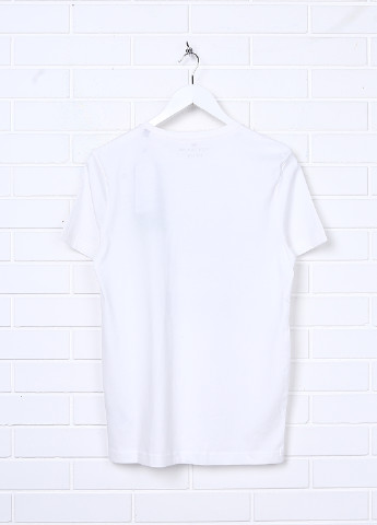 Белая летняя футболка с коротким рукавом Tom Tailor