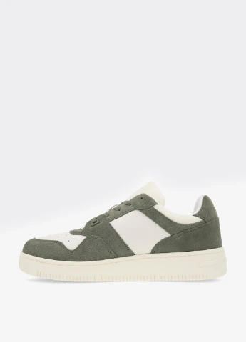 Сіро-зелені кросівки демісезон Tommy Hilfiger TJM BASKET LEATHER