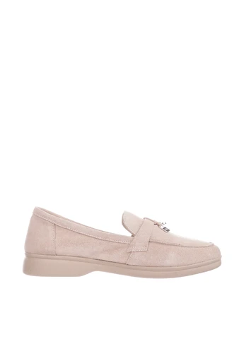 Kati Shoes Туфли лоферы бежевый з натуральная замша, украина — демисезон (324632358)