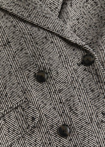 Чорно-білий демісезонне Пальто двобортне H&M