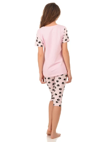 Рожевий демісезонний комплект (футболка, бриджі) Barwa Garments