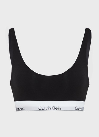 Чёрный топ бюстгальтер Calvin Klein без косточек хлопок