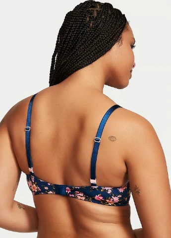 Синій бюстгальтер Victoria's Secret з кісточками поліамід