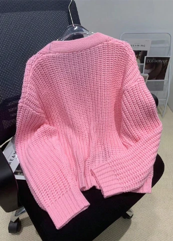 Розовый демисезонный кардиган SHEIN