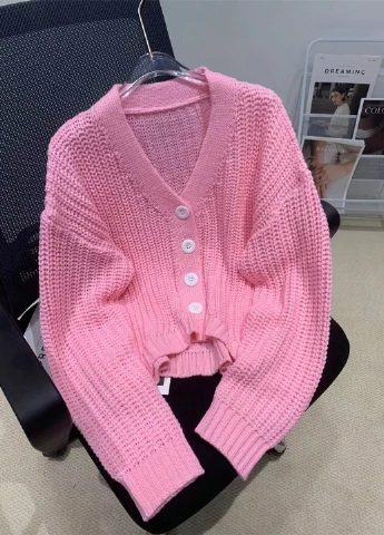 Розовый демисезонный кардиган SHEIN