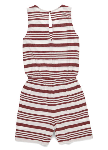 Комбинезон Ichi комбинезон-шорты полоска белый кэжуал хлопок, трикотаж