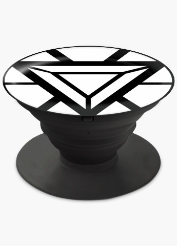 Попсокет (Popsockets) тримач для смартфону Залізна людина Марвел (Iron man Marvel) (8754-1449) Чорний MobiPrint (216748442)