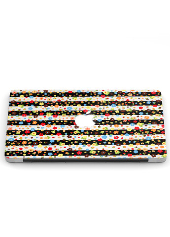 Чохол пластиковий для Apple MacBook Pro 13 A1706 / A1708 / A1989 / A2159 / A1988 Смужки і квіти (9648-1848) MobiPrint (218528624)
