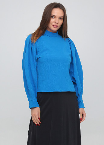 Светло-синяя демисезонная блуза Weekday