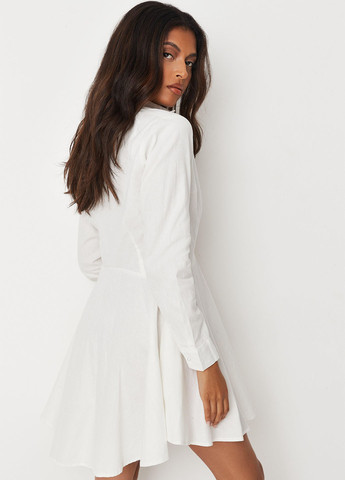 Білий кежуал сукня сорочка Missguided однотонна