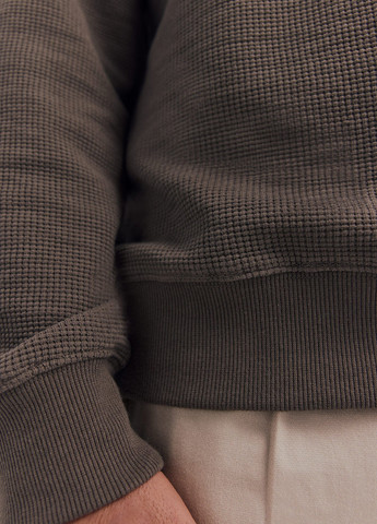 Коричневый демисезонный кэжуал лонгслив Springfield однотонный