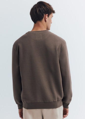 Коричневый демисезонный кэжуал лонгслив Springfield однотонный