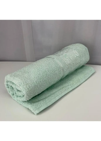 Полотенце банное махровое Febo Vip Cotton Botanik Турция 6382 мятное 70х140 см No Brand комбинированный
