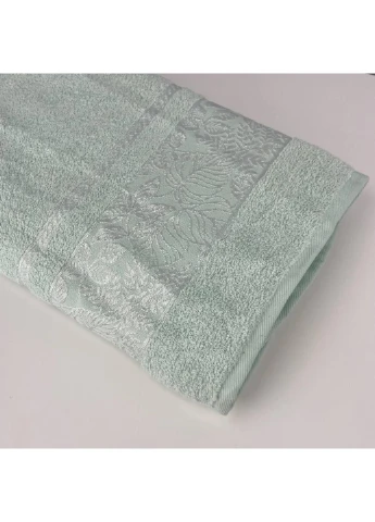 Полотенце банное махровое Febo Vip Cotton Botanik Турция 6382 мятное 70х140 см No Brand комбинированный