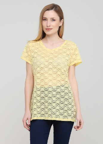 Желтая кэжуал футболка H&M