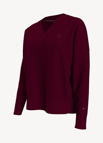 Бордовий демісезонний пуловер пуловер Tommy Hilfiger