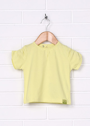 Лимонная летняя футболка с коротким рукавом Alphabet