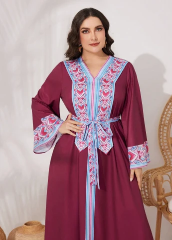 Комбинированное кэжуал платье а-силуэт SHEIN с геометрическим узором