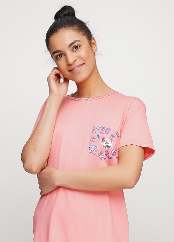 Розовая всесезон пижама (футболка, бриджи) футболка + бриджи Jhiva