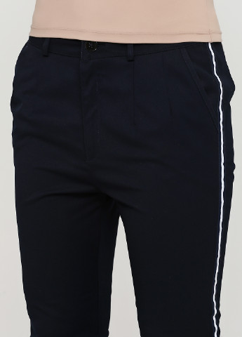 Темно-синие кэжуал демисезонные зауженные брюки Denham
