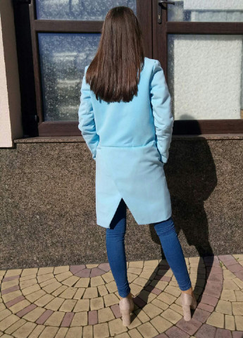 Светло-голубое демисезонное Пальто искуственный кашемир Imogen blue М CHI