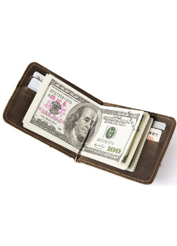 Шкіряний затискач для грошей 11,5х8х1 см Vintage (253173974)