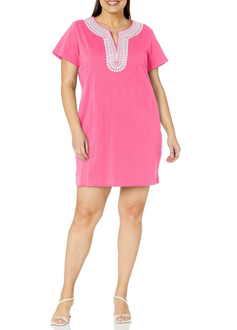 Розовое кэжуал платье платье-футболка Tommy Hilfiger однотонное