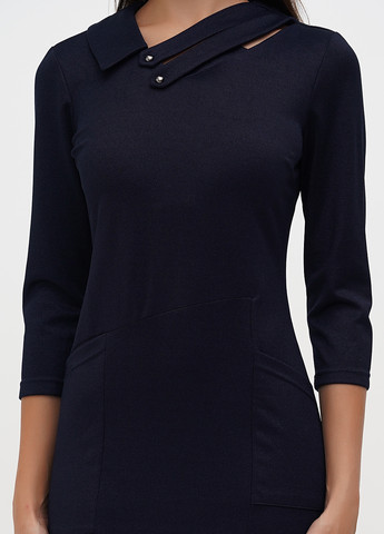 Темно-синя кежуал сукня Sassofono однотонна