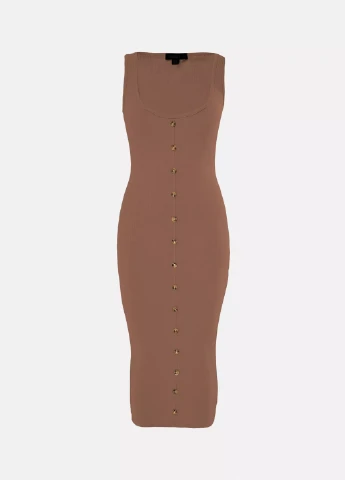 Коричневое кэжуал платье Missguided