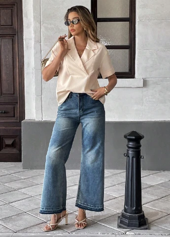 Кремова блуза SHEIN