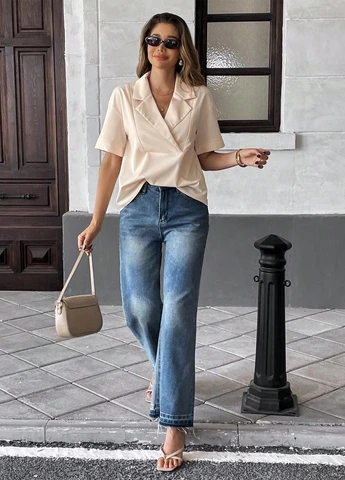 Кремова блуза SHEIN