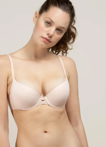 Темно-розовый бюстгальтер жіночий push-up 70b рожевий 354 Gisela с косточками полиамид
