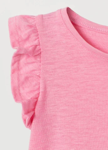 Рожева літня футболка H&M