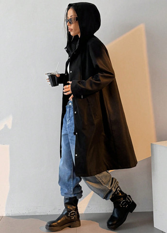 Чорна демісезонна куртка SHEIN