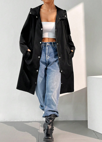 Чорна демісезонна куртка SHEIN