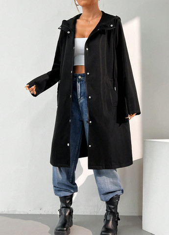 Чорна демісезонна куртка SHEIN