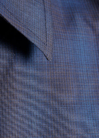 Темно-синяя классическая рубашка в клетку Primo Emporio