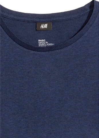 Темно-синяя футболка H&M