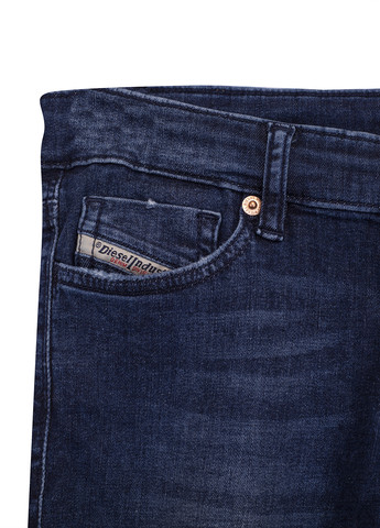 Темно-синие демисезонные скинни джинсы Diesel