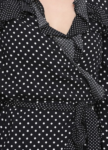 Черно-белая демисезонная блуза на запах H&M
