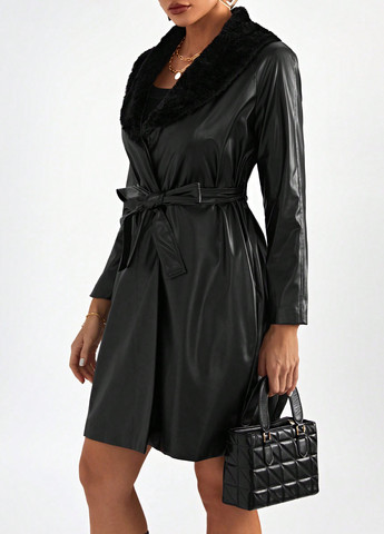 Плащ SHEIN на зав'язках демісезон (341100817)